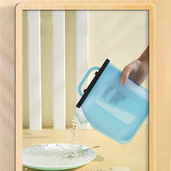 Snap Button Silicone Storage Bag Grain Moisture-proof Liquid Container