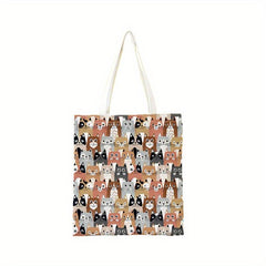 Stylish Canvas Tote Bag Eco Shopping Bag Large Capacity Folding S