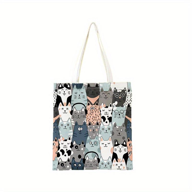 Stylish Canvas Tote Bag Eco Shopping Bag Large Capacity Folding S