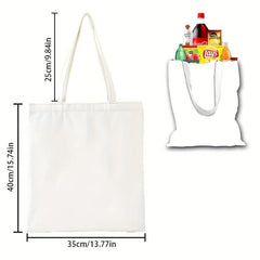 Stylish Canvas Tote Bag Eco Shopping Bag Large Capacity Folding S