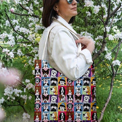 Stylish Canvas Tote Bag Eco Shopping Bag Large Capacity Folding S