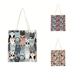 Stylish Canvas Tote Bag Eco Shopping Bag Large Capacity Folding S