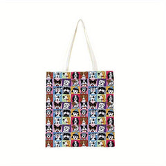 Stylish Canvas Tote Bag Eco Shopping Bag Large Capacity Folding S