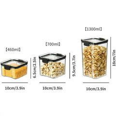 2 Pcs Clear Airtight Food Jars Moisture-proof Containers