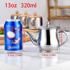 Mini Stainless Steel Pot With Strainer 13oz Kitchen Cooking Holder