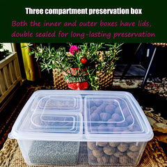 Food Preservation Box with Compartments Kitchen Storage