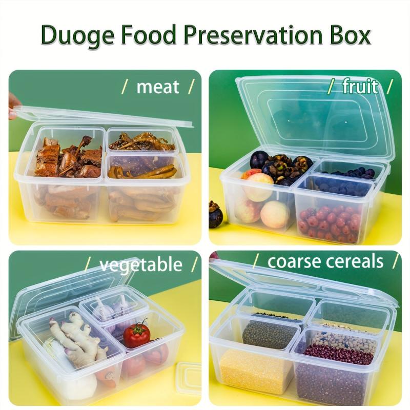 Food Preservation Box with Compartments Kitchen Storage