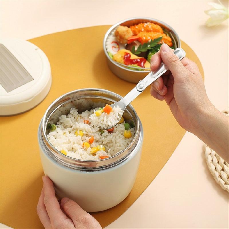SUS304 Stainless Steel Insulated Lunch Box Portable Vacuum Insulated Bento Box