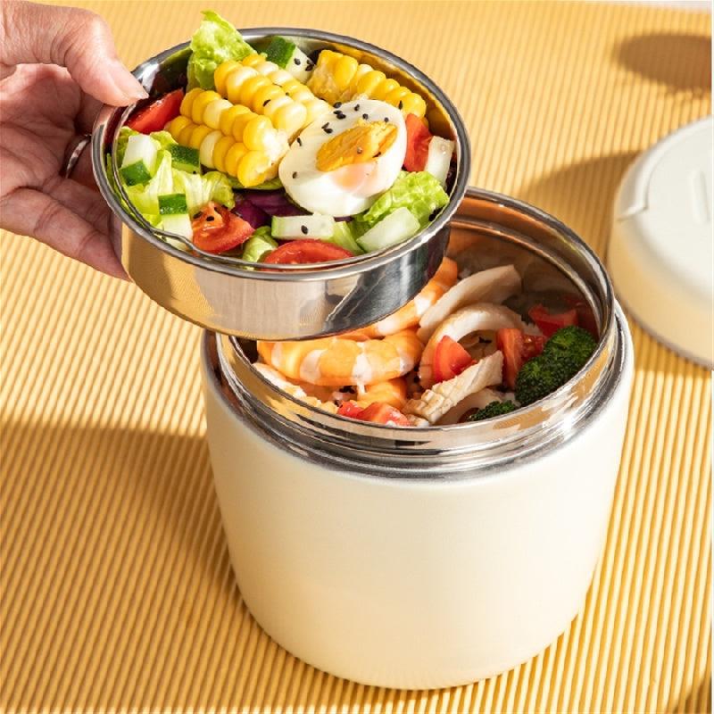 SUS304 Stainless Steel Insulated Lunch Box Portable Vacuum Insulated Bento Box