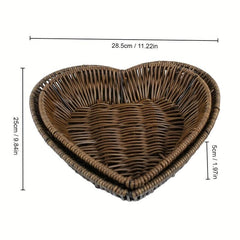Boho Heart Shaped Handwoven Candy Fruit Basket