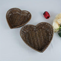 Boho Heart Shaped Handwoven Candy Fruit Basket