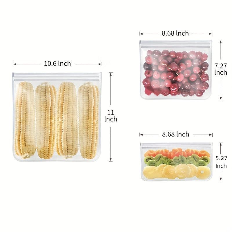 BPA Reusable Gallon Bags for Freezer Food Storage Leakproof Easy Seal