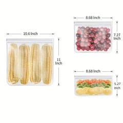 BPA Reusable Gallon Bags for Freezer Food Storage Leakproof Easy Seal