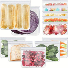 BPA Reusable Gallon Bags for Freezer Food Storage Leakproof Easy Seal