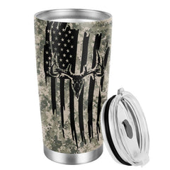 Flag Tumbler 20oz Stainless Steel Coffee Mug Vacuum Insulated Travel Tumbler