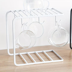 Nordic Iron Drain Rack with Hooks for Coffee Mugs and Dishes