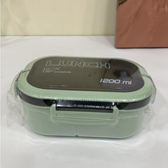 Portable Single Double Layer Lunch Box With Fork and Spoon
