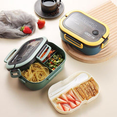 Portable Single Double Layer Lunch Box With Fork and Spoon