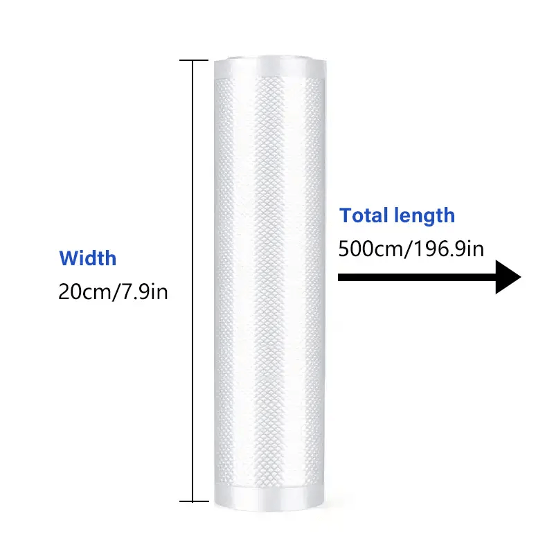 1 Roll Vacuum Sealer Bags Food Preservation Sealed Bag Household Reusable