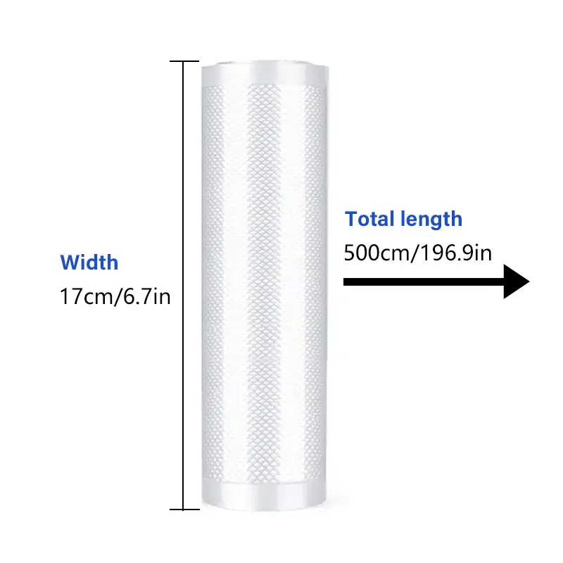 1 Roll Vacuum Sealer Bags Food Preservation Sealed Bag Household Reusable