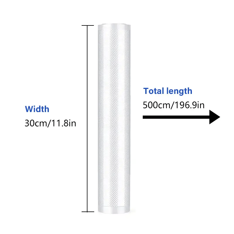 1 Roll Vacuum Sealer Bags Food Preservation Sealed Bag Household Reusable