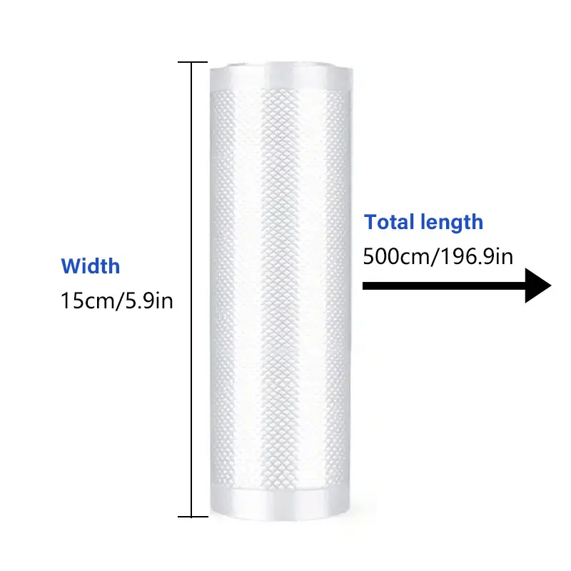 1 Roll Vacuum Sealer Bags Food Preservation Sealed Bag Household Reusable