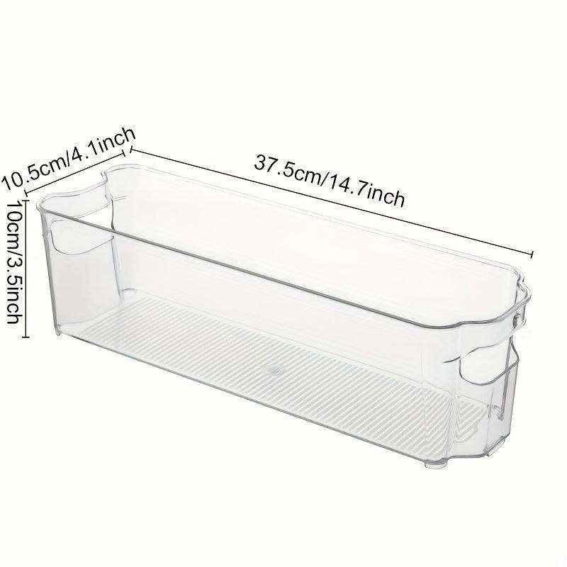 1pc Portable Transparent Storage Box Kitchen Organizer Plastic Bins