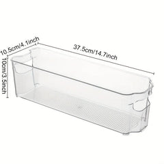 1pc Portable Transparent Storage Box Kitchen Organizer Plastic Bins