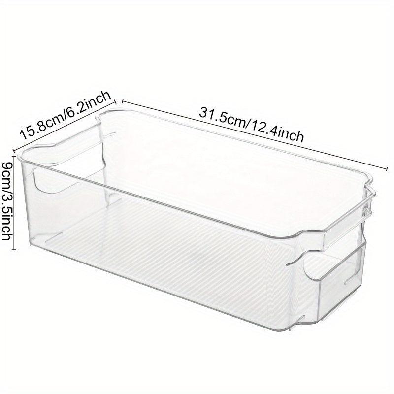 1pc Portable Transparent Storage Box Kitchen Organizer Plastic Bins