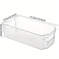 1pc Portable Transparent Storage Box Kitchen Organizer Plastic Bins
