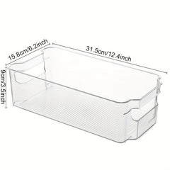 1pc Portable Transparent Storage Box Kitchen Organizer Plastic Bins