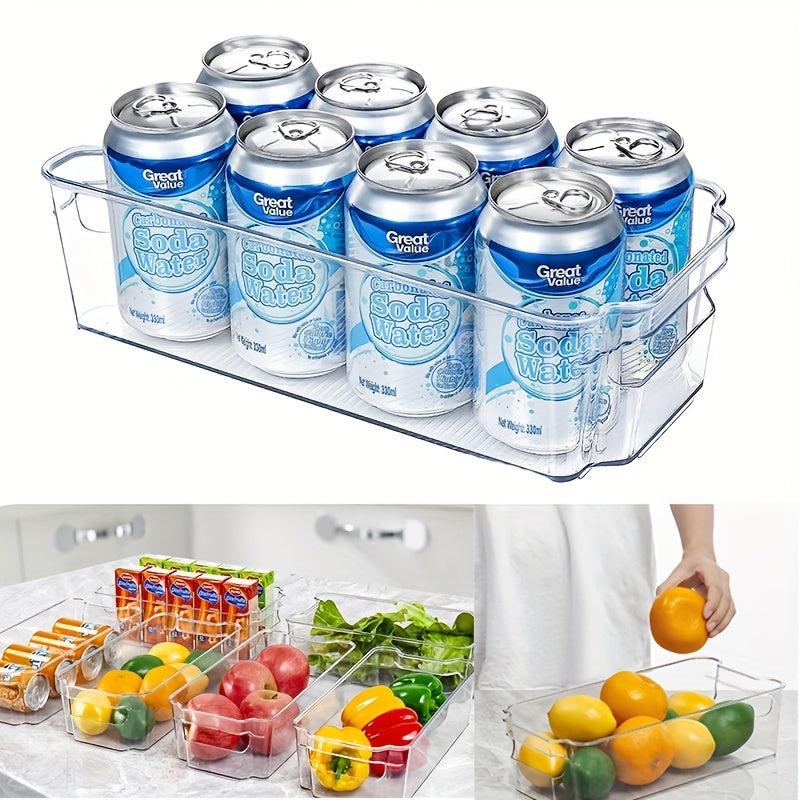 1pc Portable Transparent Storage Box Kitchen Organizer Plastic Bins