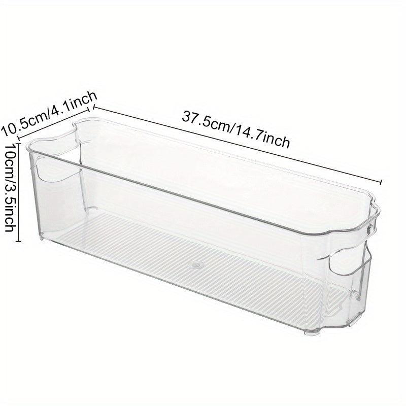 1pc Portable Transparent Storage Box Kitchen Organizer Plastic Bins