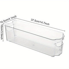 1pc Portable Transparent Storage Box Kitchen Organizer Plastic Bins