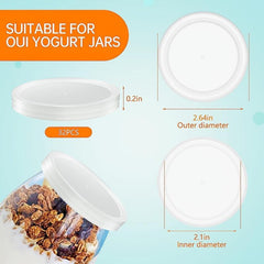 Yogurt Jar Sealed Leakproof Lids Reusable Storage Replacement
