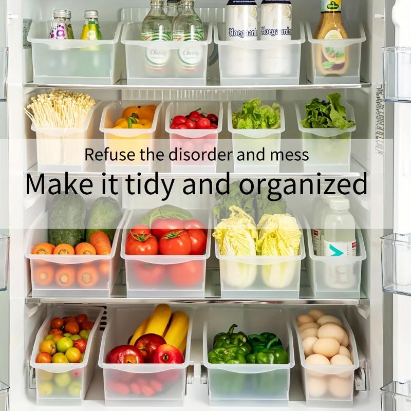 4pcs Transparent Refrigerator Storage Boxes Fresh Keeping Food Container