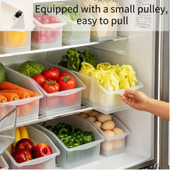 4pcs Transparent Refrigerator Storage Boxes Fresh Keeping Food Container