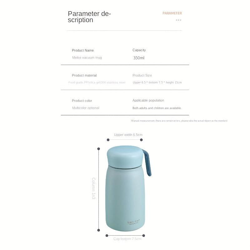 350ml Vacuum Insulated Mini Water Bottle Travel Thermal Cup Hot/Cold Bev