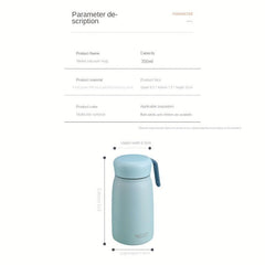 350ml Vacuum Insulated Mini Water Bottle Travel Thermal Cup Hot/Cold Bev