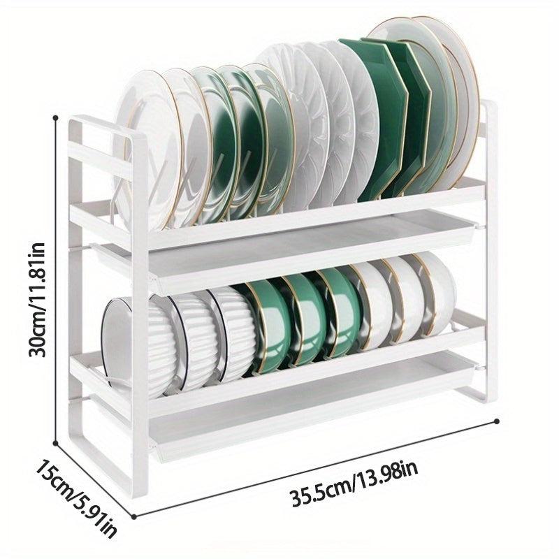 1pc Dish Storage Rack Kitchen Dish Drain Rack Plate Storage And Finishing Rack