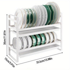1pc Dish Storage Rack Kitchen Dish Drain Rack Plate Storage And Finishing Rack