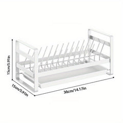 1pc Dish Storage Rack Kitchen Dish Drain Rack Plate Storage And Finishing Rack