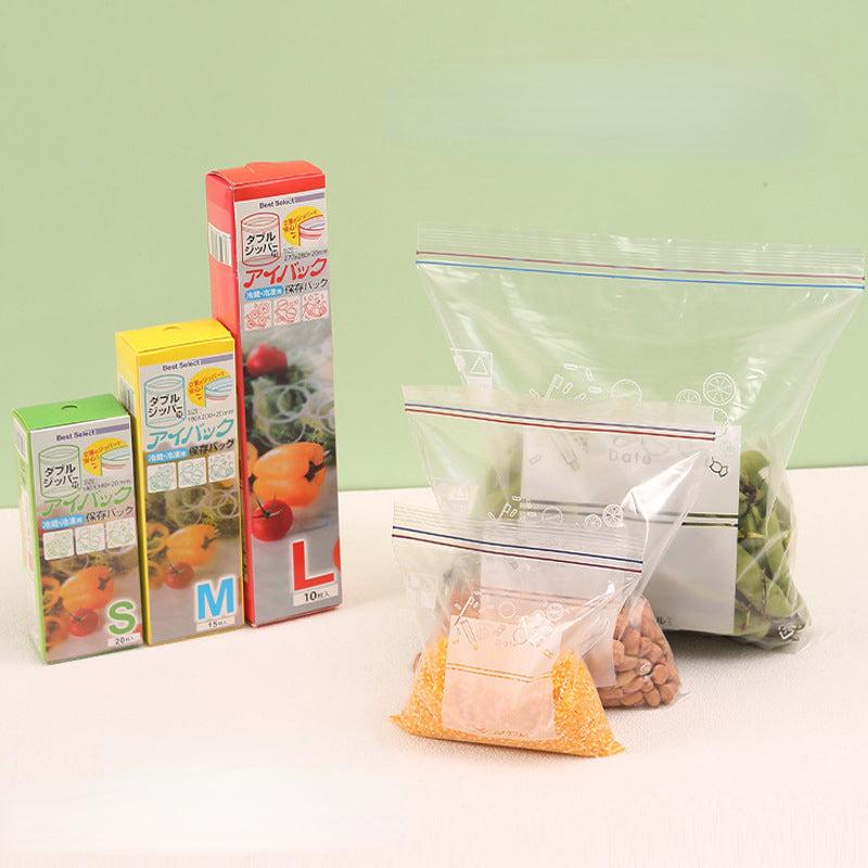 20pcs Reusable Storage Zipper Bag Fresh Keeping Anti-odor Leak Proof Freezer Bag