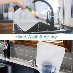 3pcs Leakproof Reusable Storage Bags for Freezer Meats Snacks Home Organization