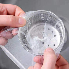 100pcs Sink Filter w/ Storage Box Disposable Mesh Sink Strainer Drain Residue