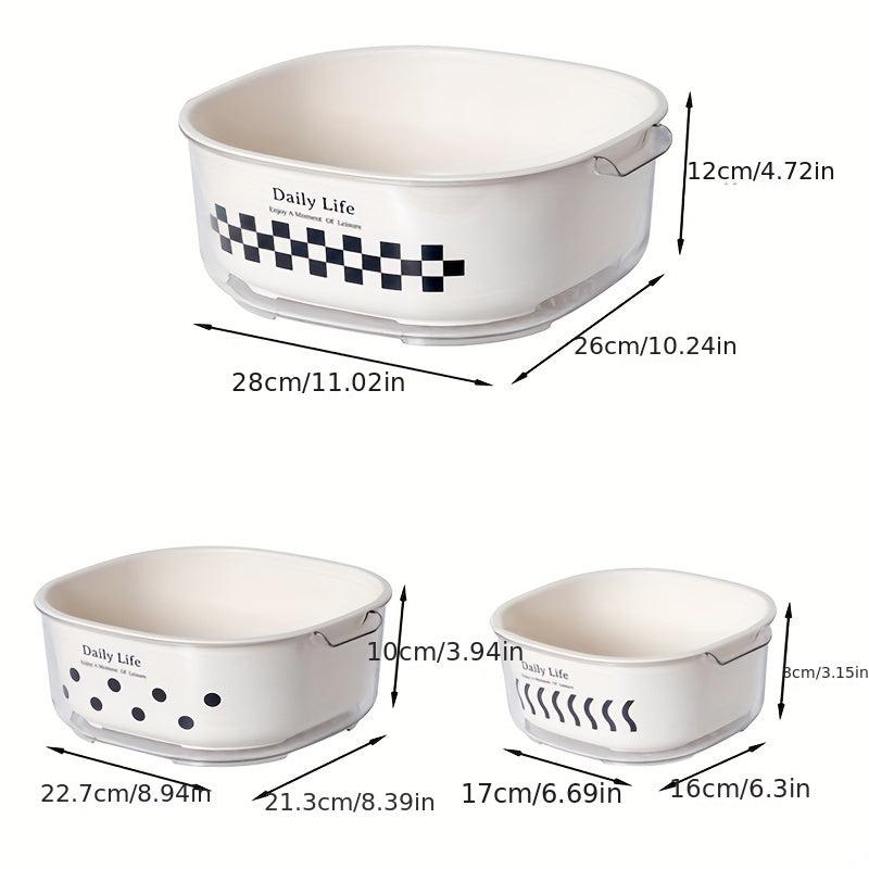 2-in-1 Drainage Basket and Washing Bowl for Fruits and Vegetables