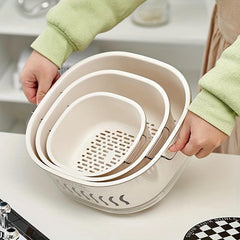 2-in-1 Drainage Basket and Washing Bowl for Fruits and Vegetables