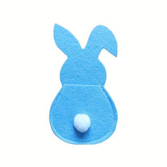 8pcs Rabbit Felt Tableware Storage Bag Home Decorative Accessories