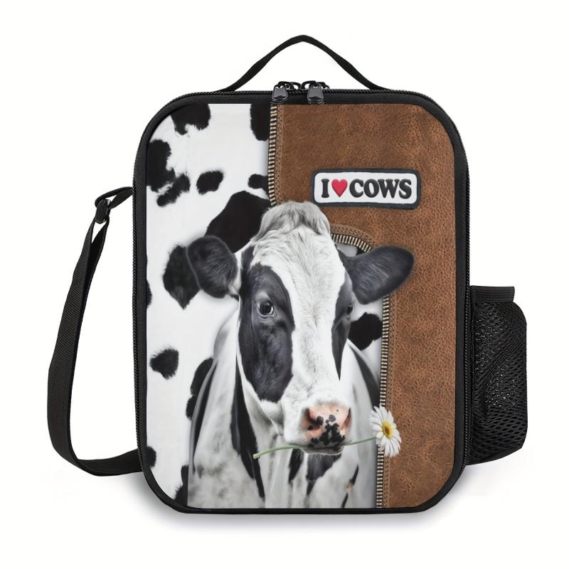 3D Animal Printed Lunch Bag Funny Pattern Insulated Tote Waterproof Organizer