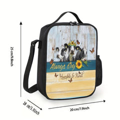 3D Animal Printed Lunch Bag Funny Pattern Insulated Tote Waterproof Organizer